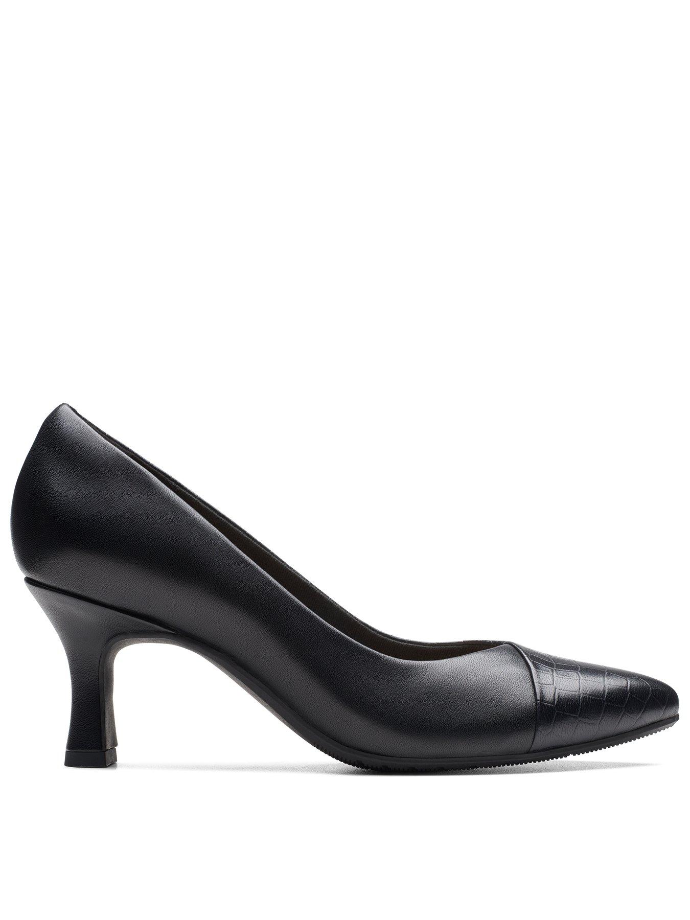 Clarks Kataleyna Rose Shoes - Black Croc | littlewoods.com
