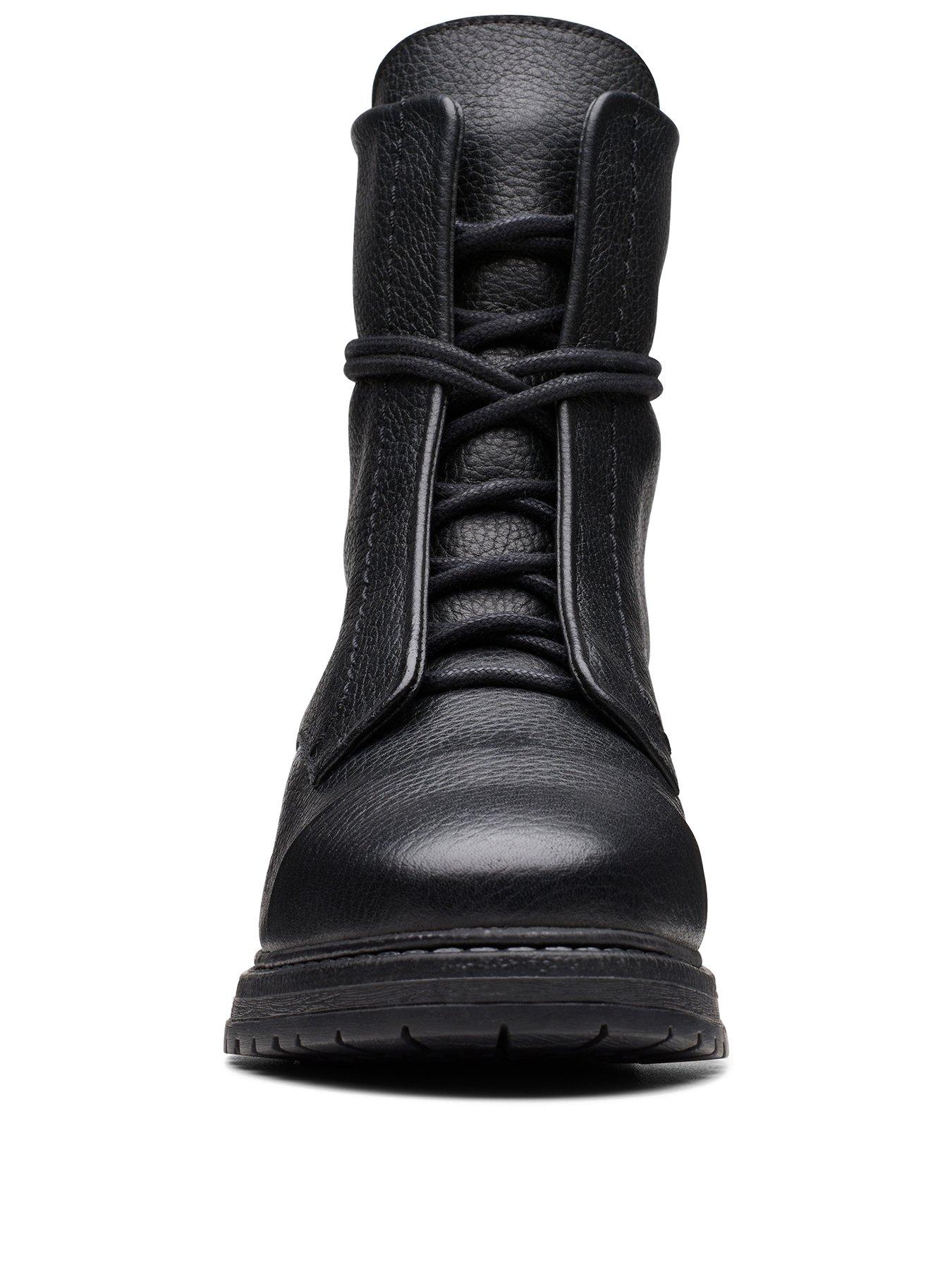 Clarks leather lace up hot sale boots