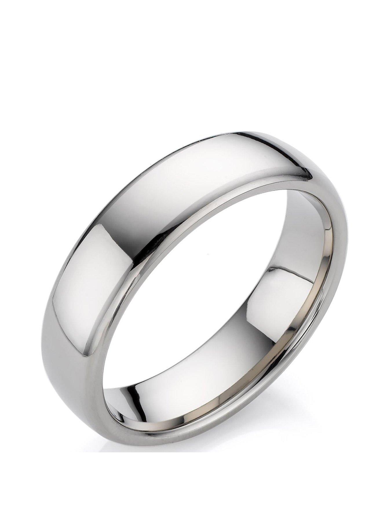  image of beaverbrooks-mens-polished-titanium-ring