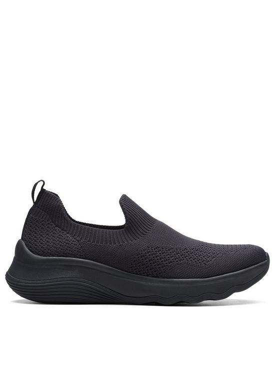 front image of clarks-circuit-path-shoes-blackblack
