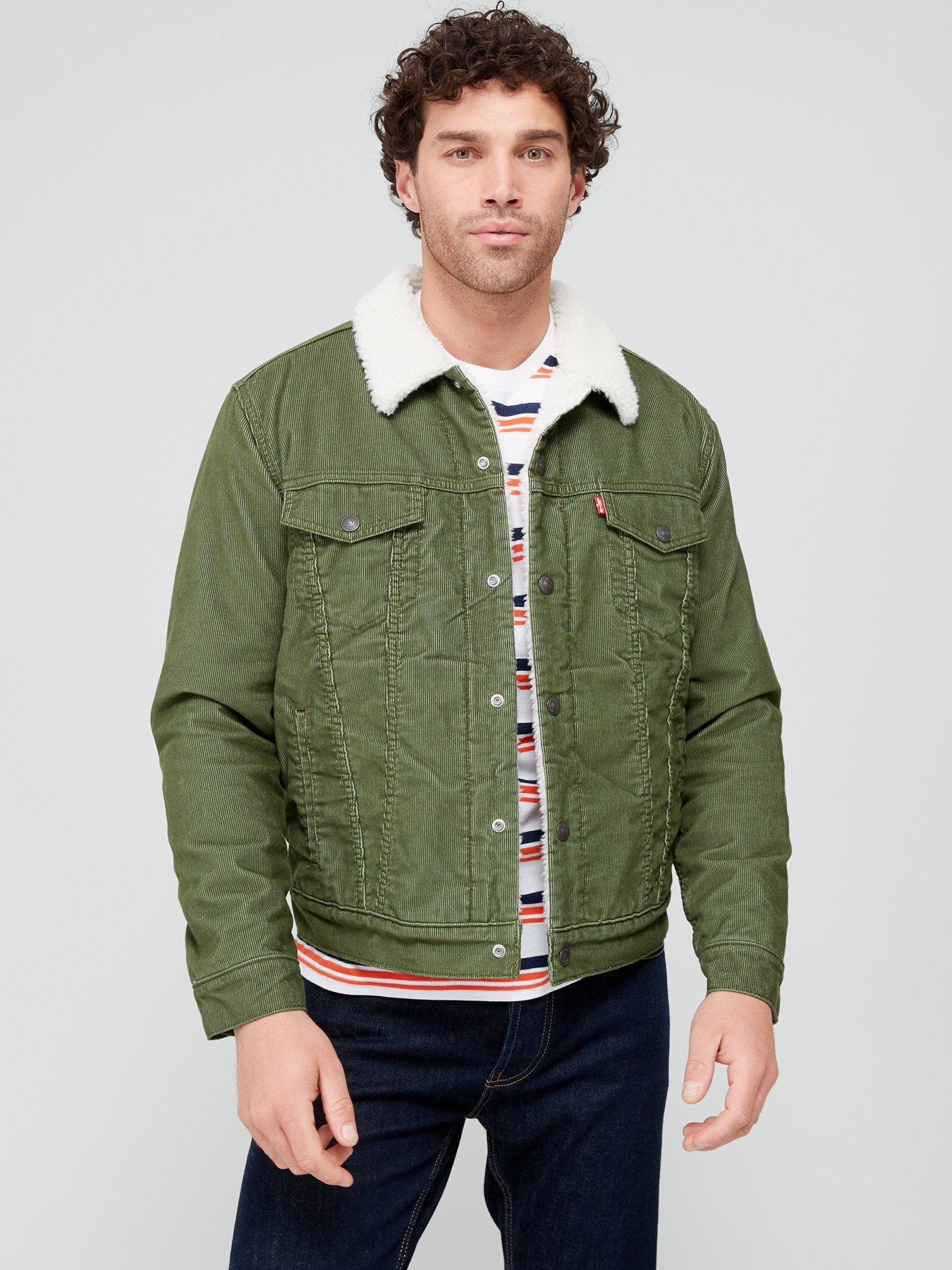 Green levis jacket men's best sale