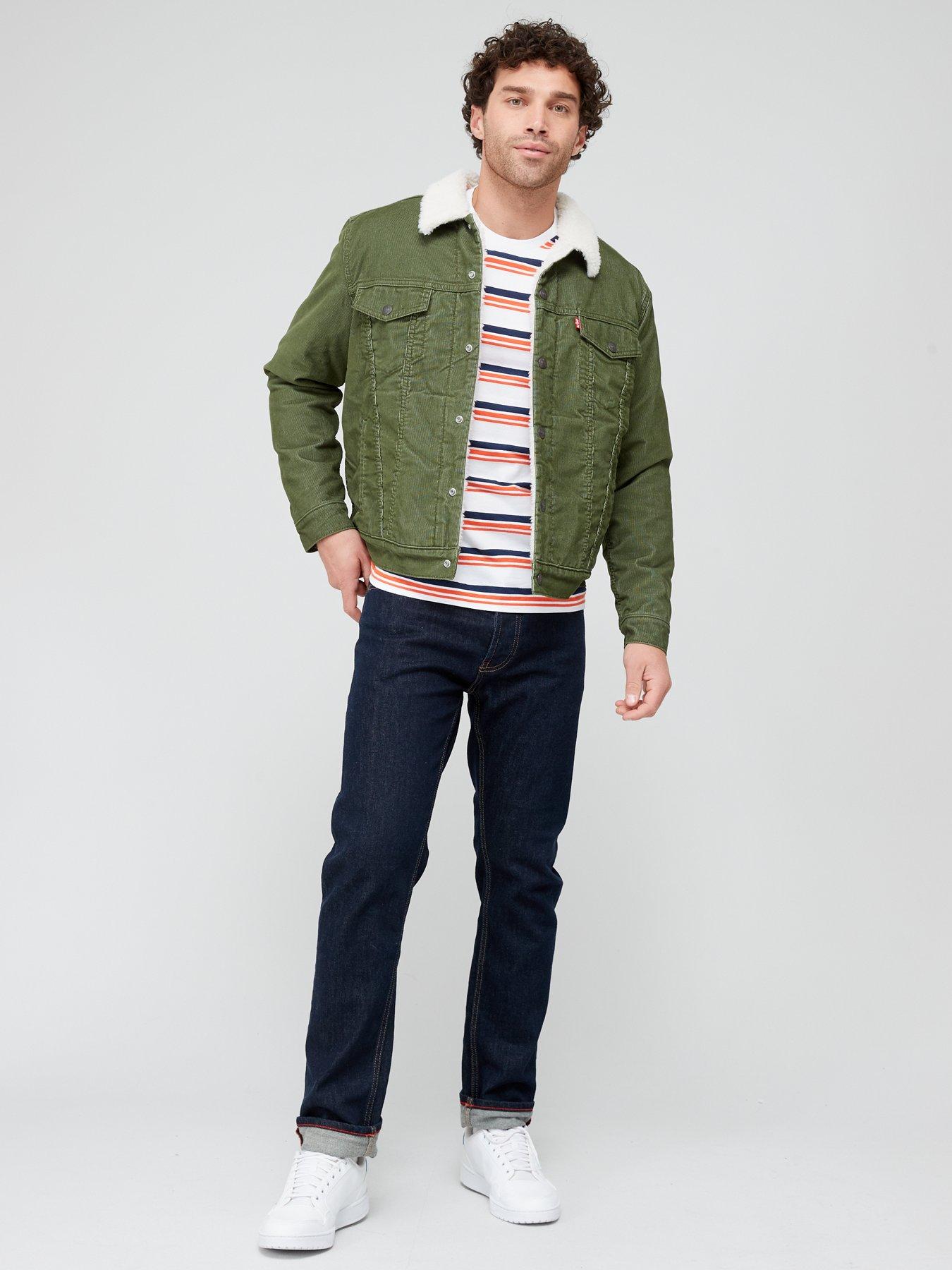 Levis sherpa jacket green best sale