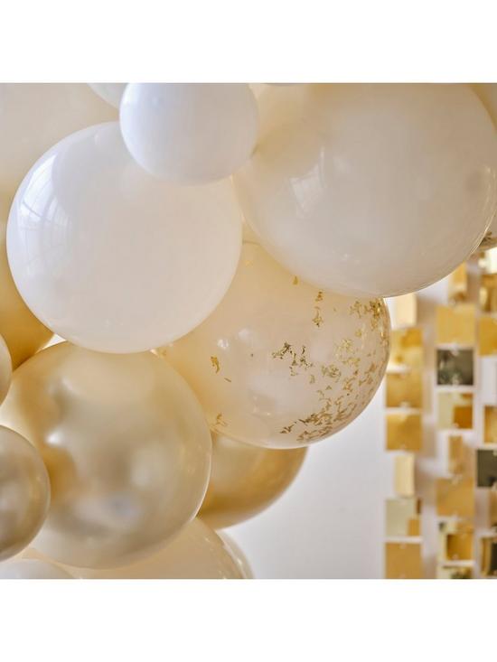 stillFront image of ginger-ray-balloon-arch-black-cream-nude-and-champagne-chrome