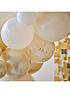  image of ginger-ray-balloon-arch-black-cream-nude-and-champagne-chrome