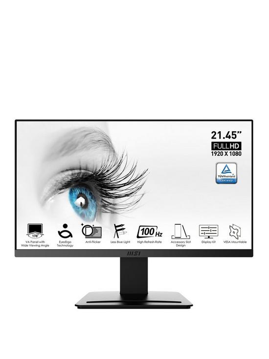 front image of msi-pro-mp223-22-inch-full-hd-100hz-flat-monitor