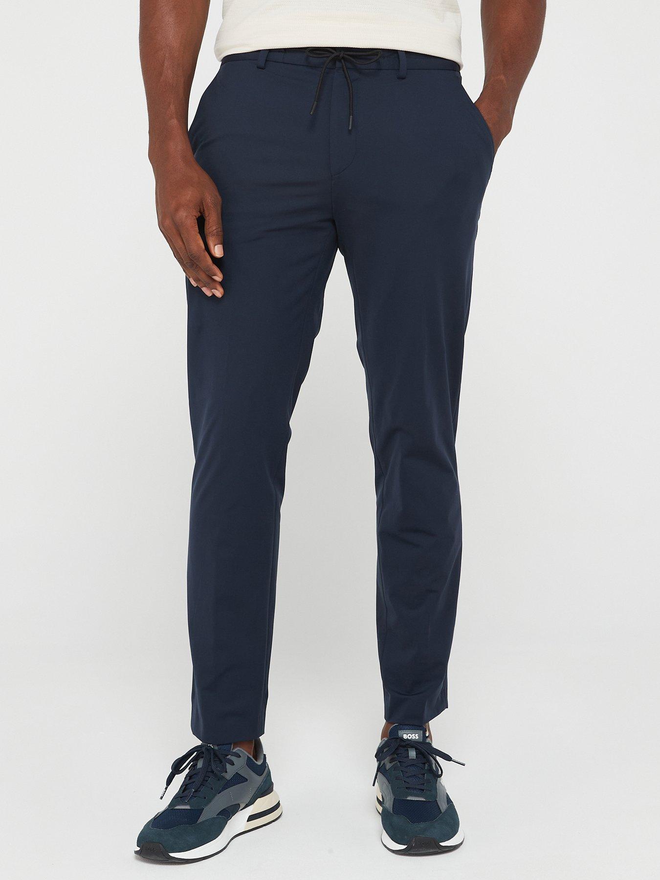 BOSS P Genius Slim Fit Suit Trousers Dark Blue Littlewoods