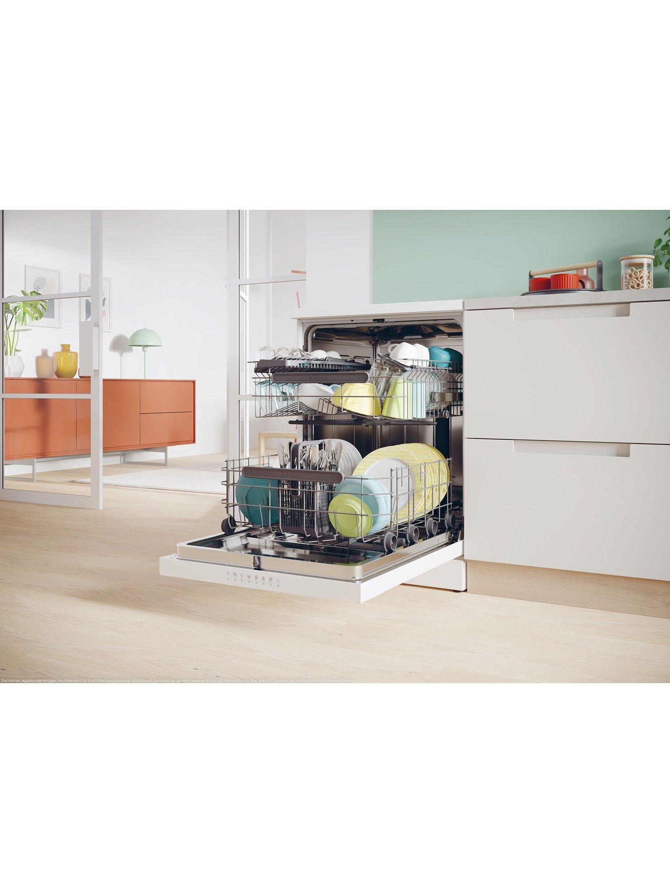 image of candy-cf-5c7f0w-80-15-place-fullsize-60cm-widenbspfreestanding-dishwasher-withnbspwifi--nbspwhite