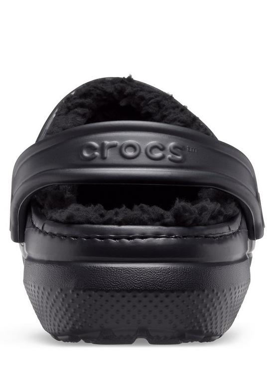 stillFront image of crocs-mens-classic-lined-clog-black
