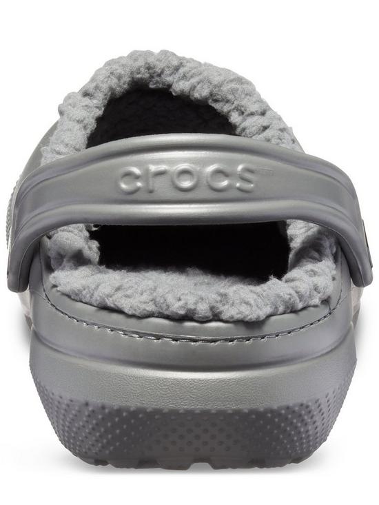 stillFront image of crocs-mens-classic-lined-clog-grey