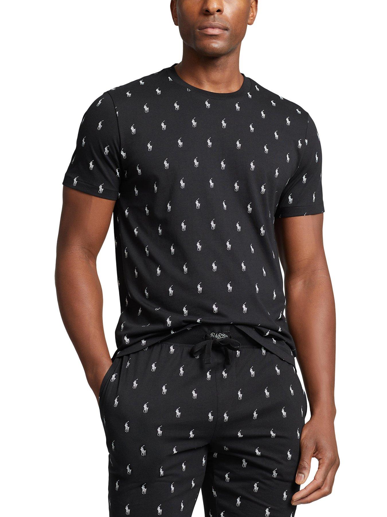Polo Ralph Lauren Allover Print Lounge T-Shirt - Black
