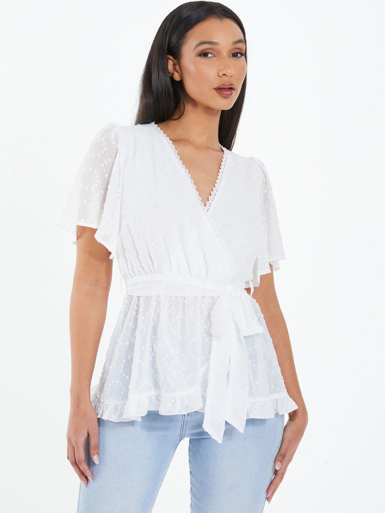 Chiffon peplum top clearance
