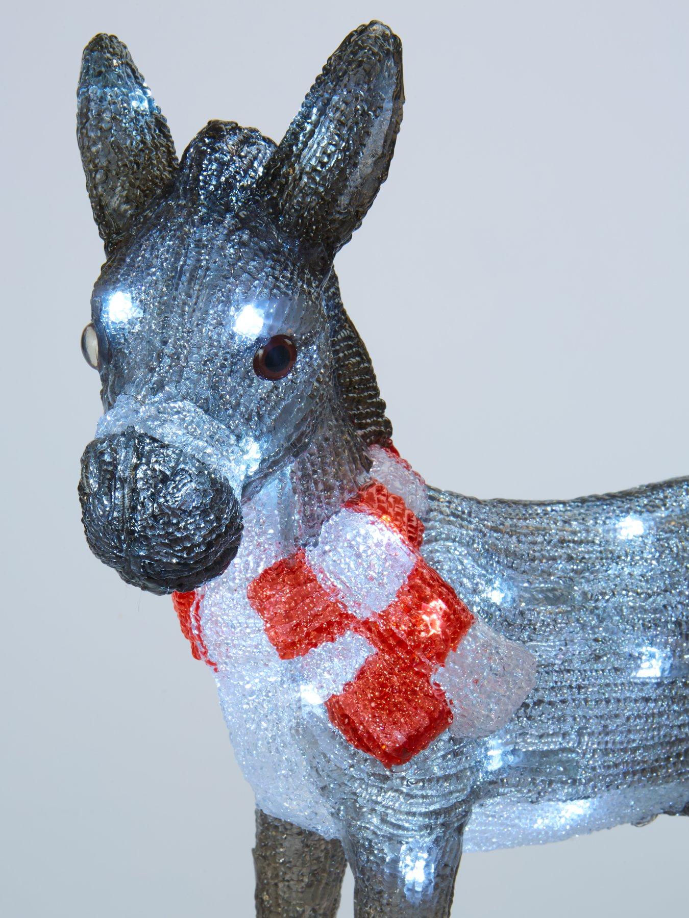 Image 4 of 4 of Three Kings Dominic The Donkey Battery Operated&nbsp;Outdoor Acrylic Christmas&nbsp;Light - 34 cm