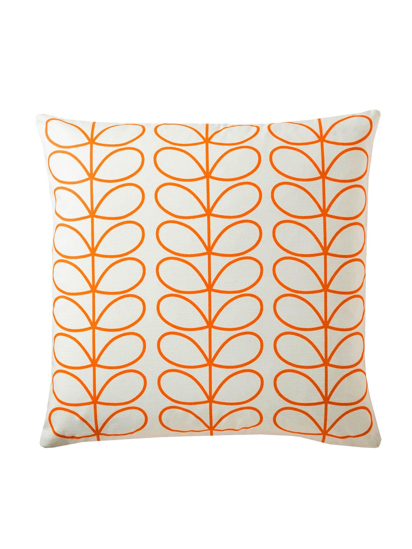  image of orla-kiely-small-linear-stem-cushion-persimmon