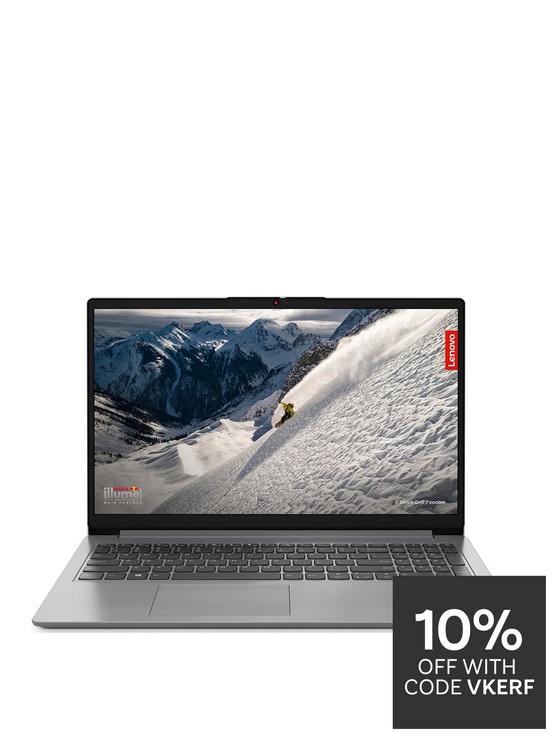 front image of lenovo-ideapad-1-laptop-156in-fhd-amd-ryzen-3-4gb-ram-128gb-ssdnbspwith-optional-microsoftnbsp365-family-12-months-grey