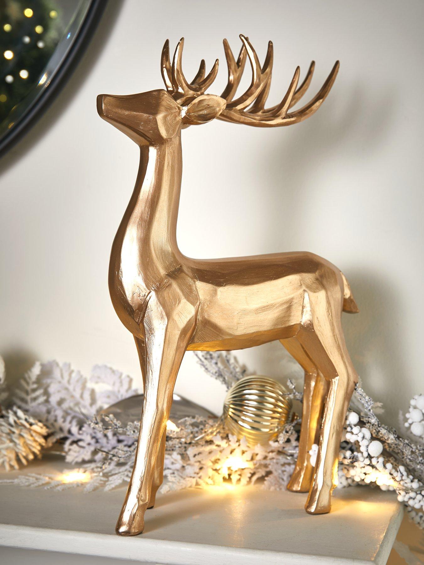 Image 1 of 5 of Very Home Stag&nbsp;Christmas&nbsp;Ornament - Gold