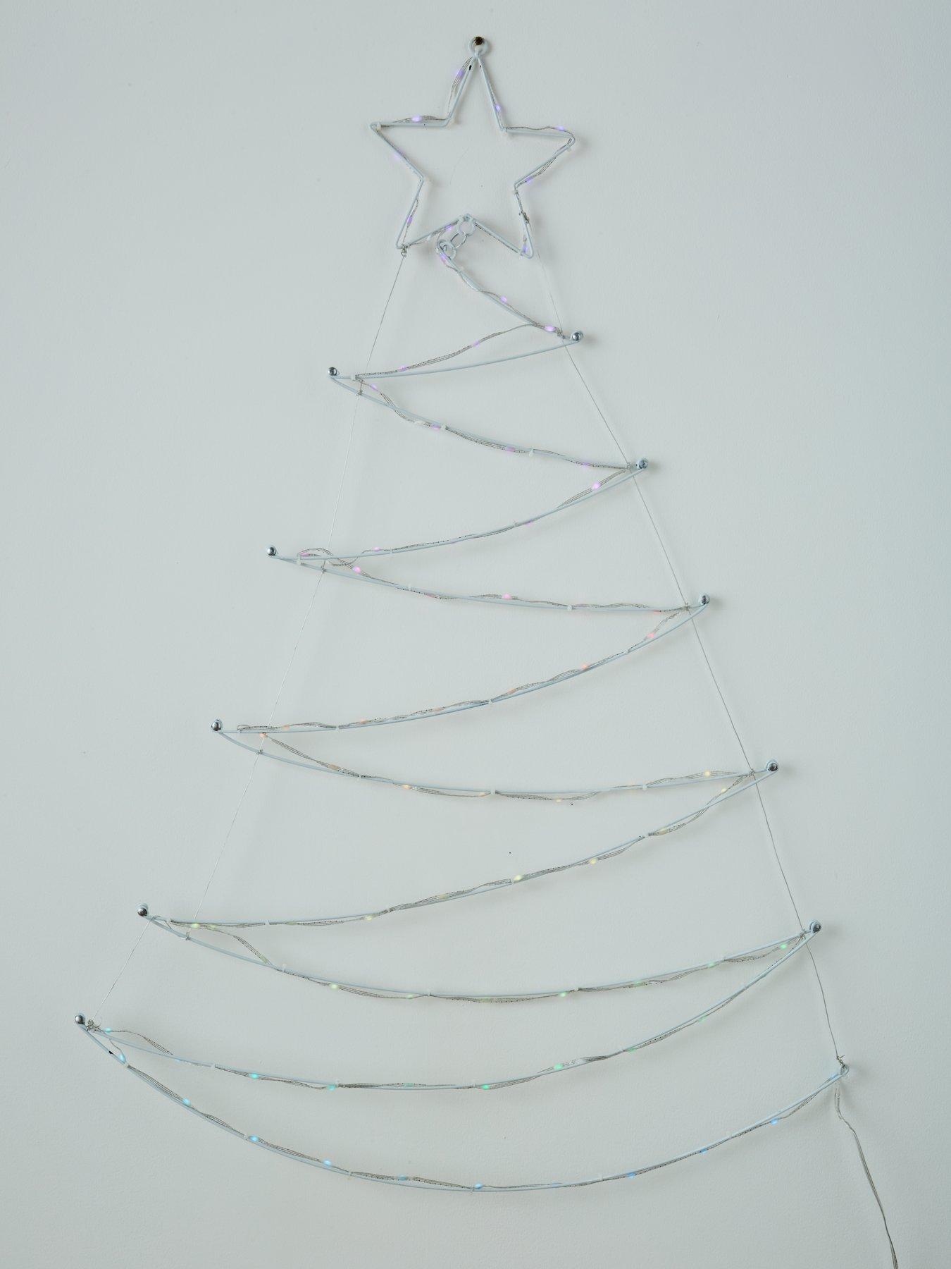 Image 3 of 8 of Very Home 113&nbsp;cm Wall Mounted Colour Changing Outdoor&nbsp;LED Christmas Tree with Remote Control