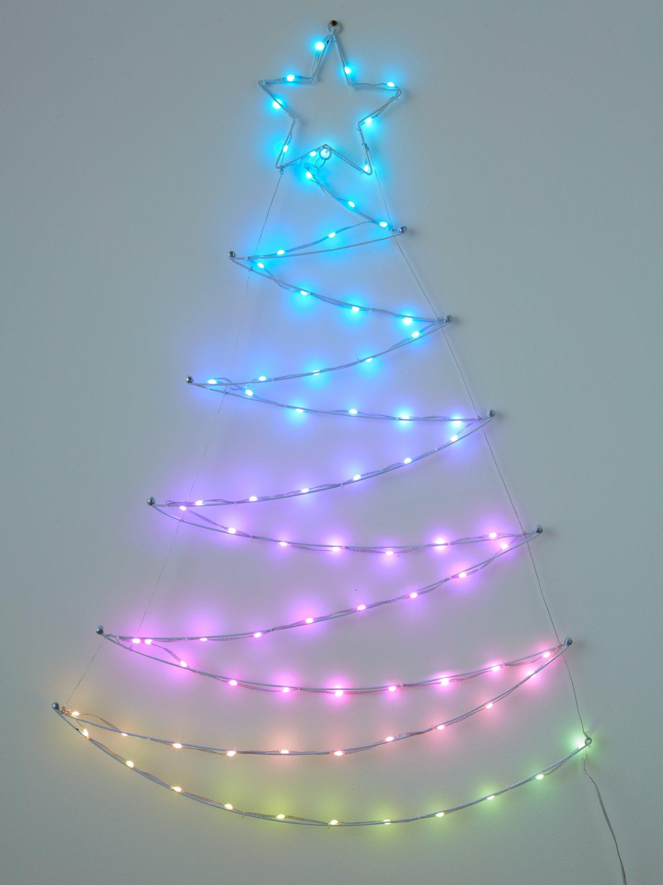Image 4 of 8 of Very Home 113&nbsp;cm Wall Mounted Colour Changing Outdoor&nbsp;LED Christmas Tree with Remote Control