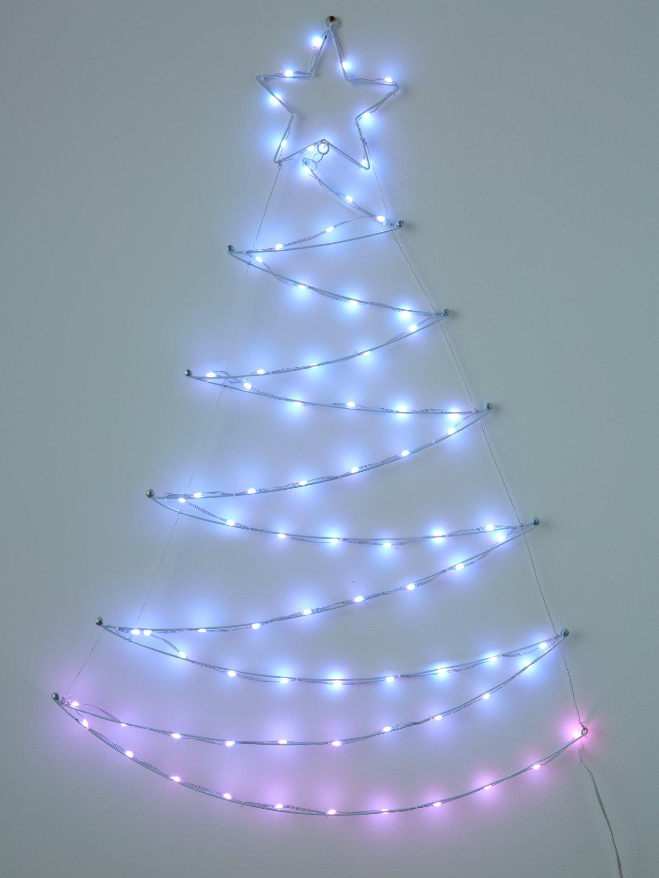 Image 7 of 8 of Very Home 113&nbsp;cm Wall Mounted Colour Changing Outdoor&nbsp;LED Christmas Tree with Remote Control