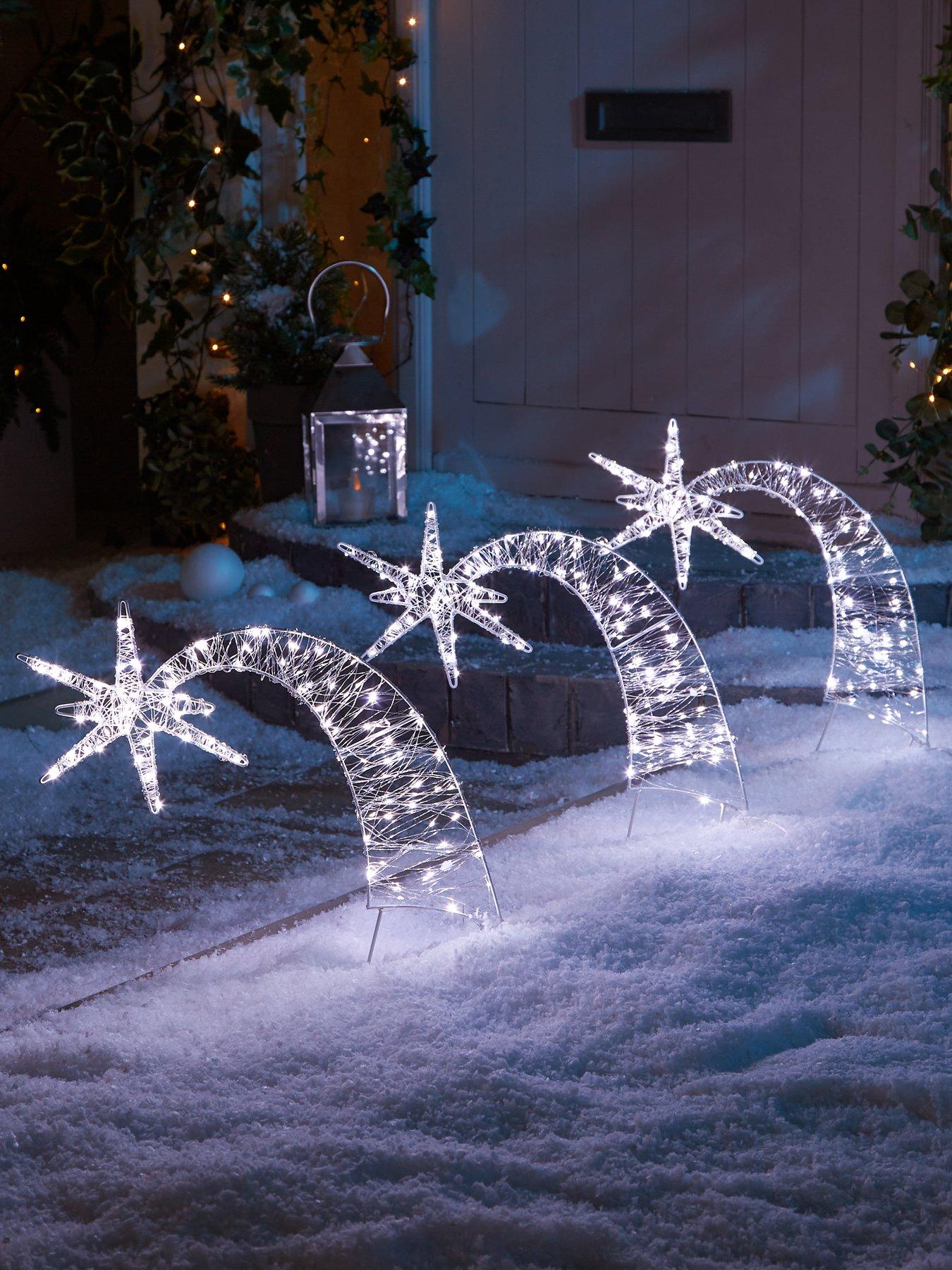undefined Set of 3 Shooting Star Pathfinders Outdoor Christmas Lights