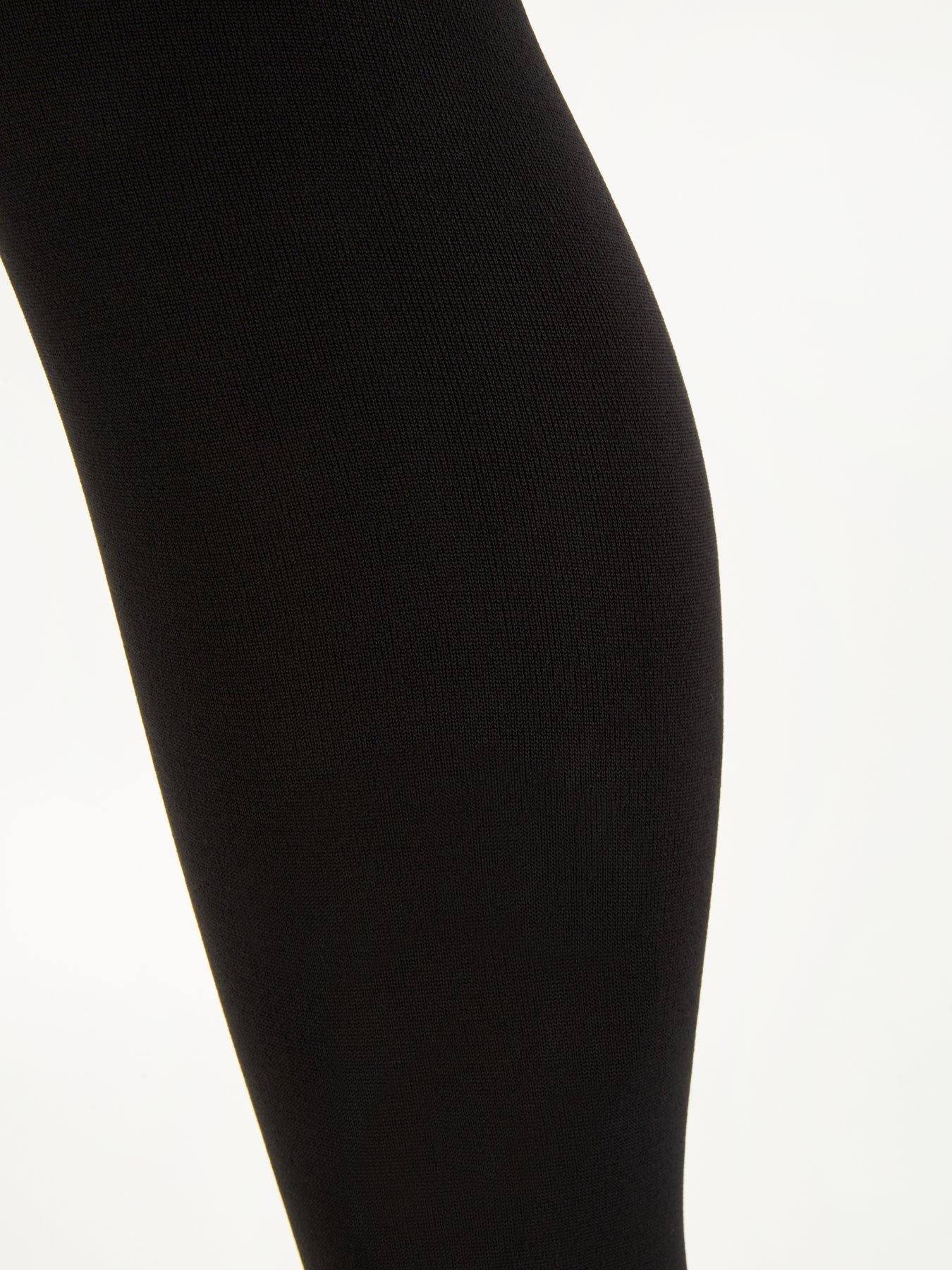 back image of the-very-collection-fleece-line-tights-black