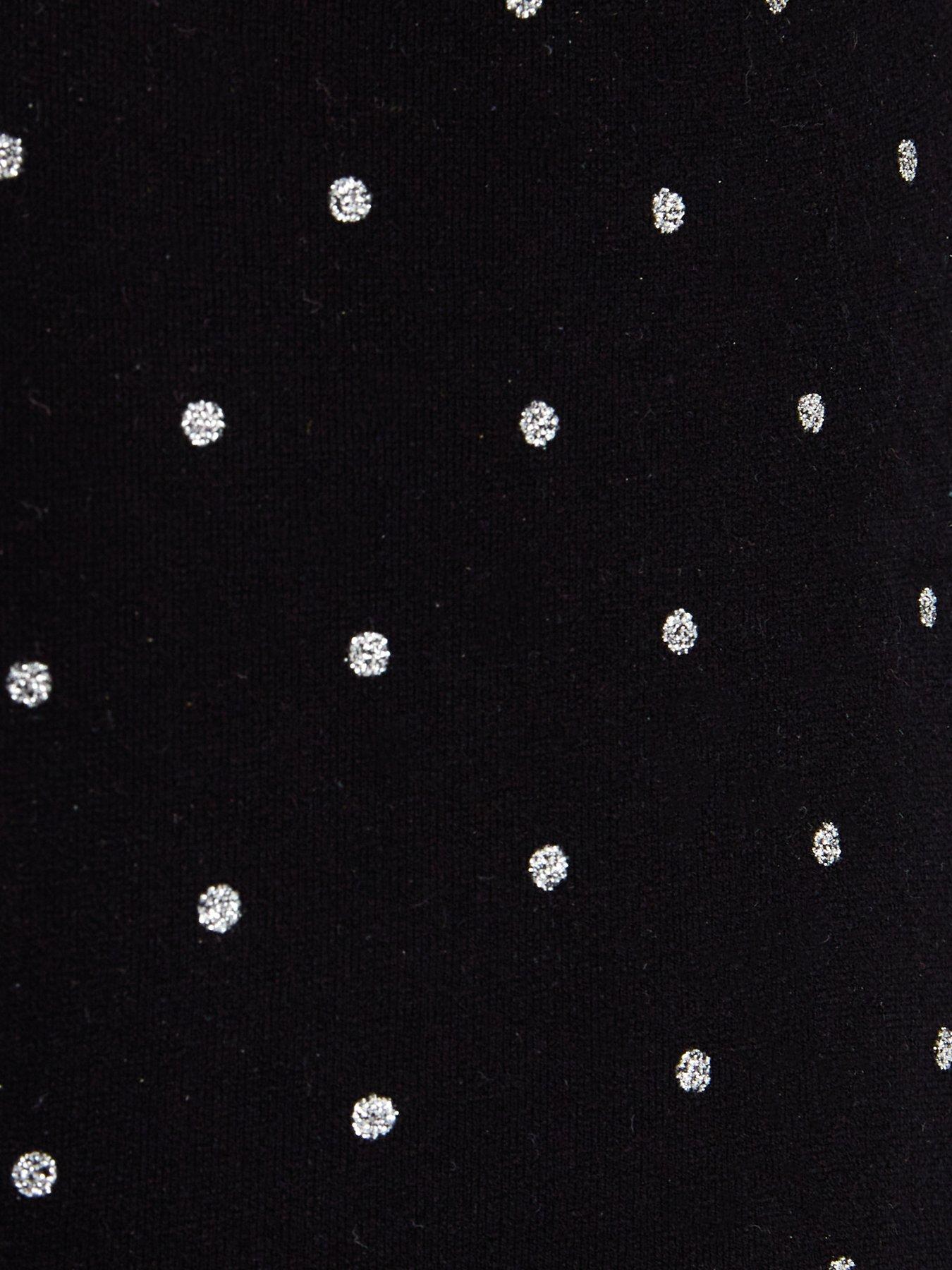 back image of the-very-collection-glitter-polka-dot-tights-black
