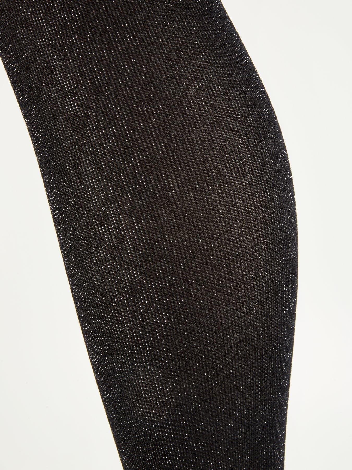 back image of the-very-collection-metallic-tights-black