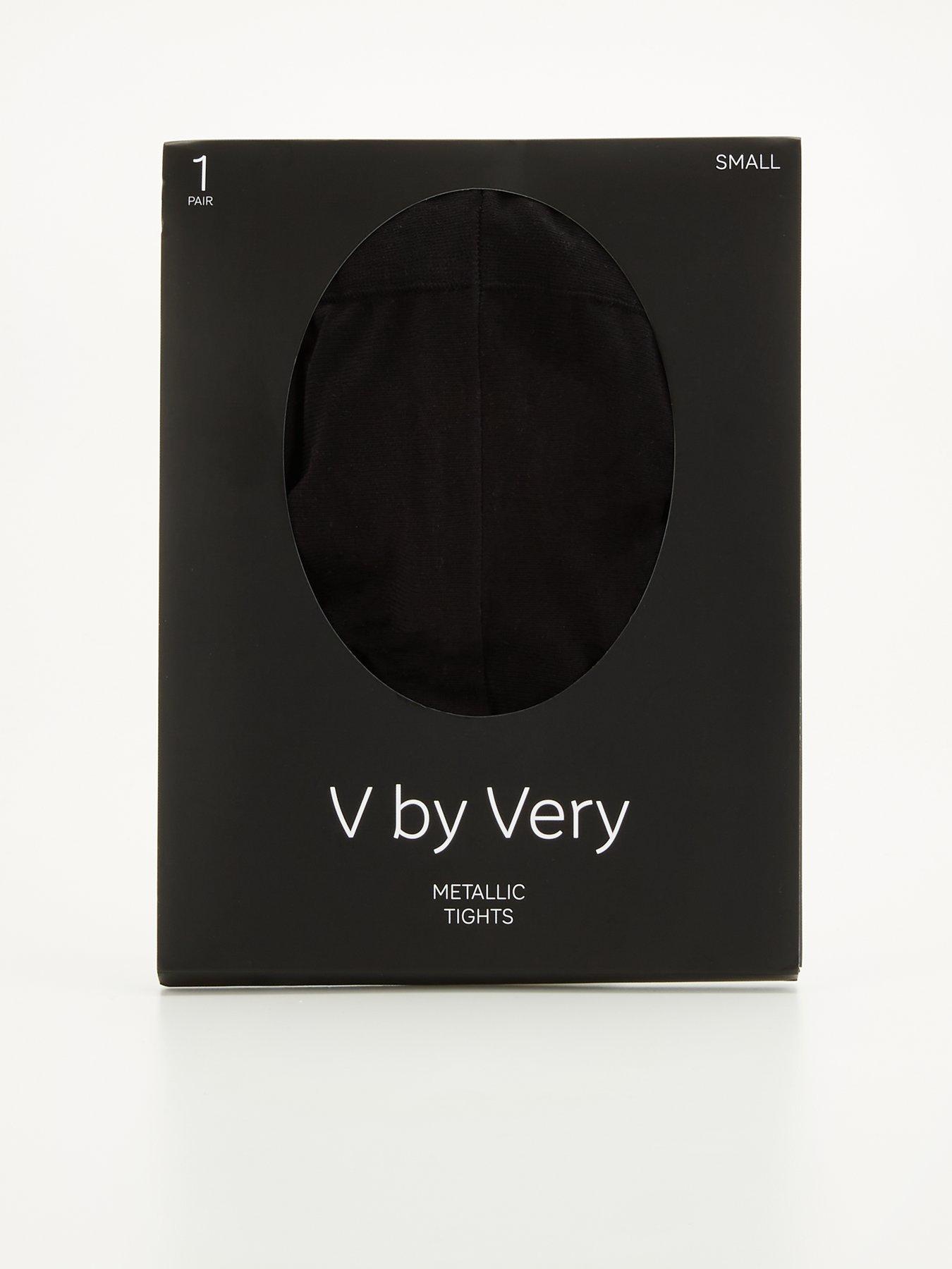  image of the-very-collection-metallic-tights-black