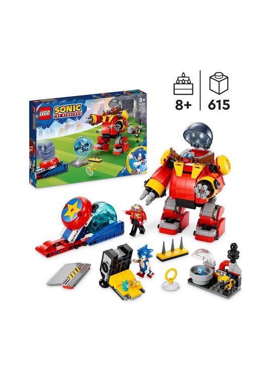 front image of lego-sonic-sonic-vs-dr-eggmans-death-egg-robot-76993