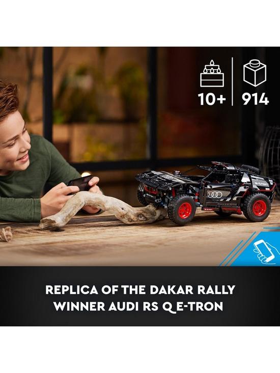 back image of lego-technic-audi-rs-q-e-tron-rc-car-toy-42160