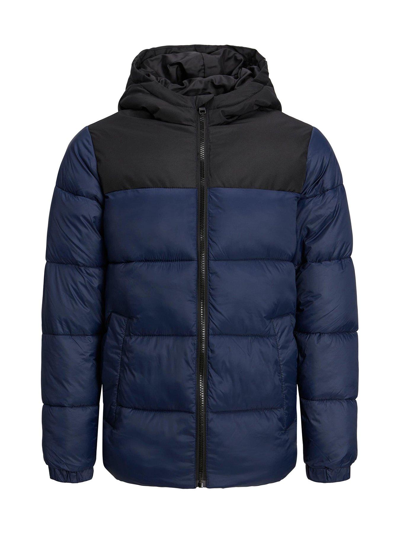 Jack & Jones Junior Boys Mason Padded Jacket - Dark Grey Melange