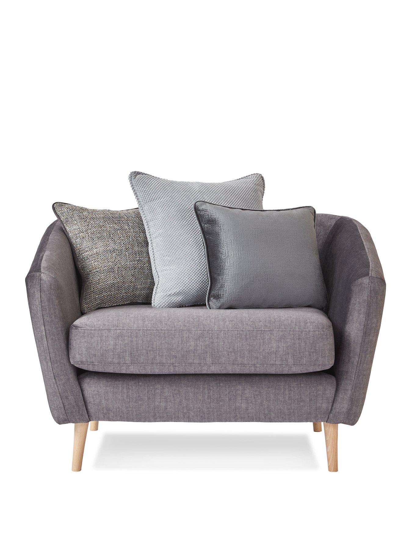 Very Home Lisa Fabric Cuddle Chair Grey FSC Certified