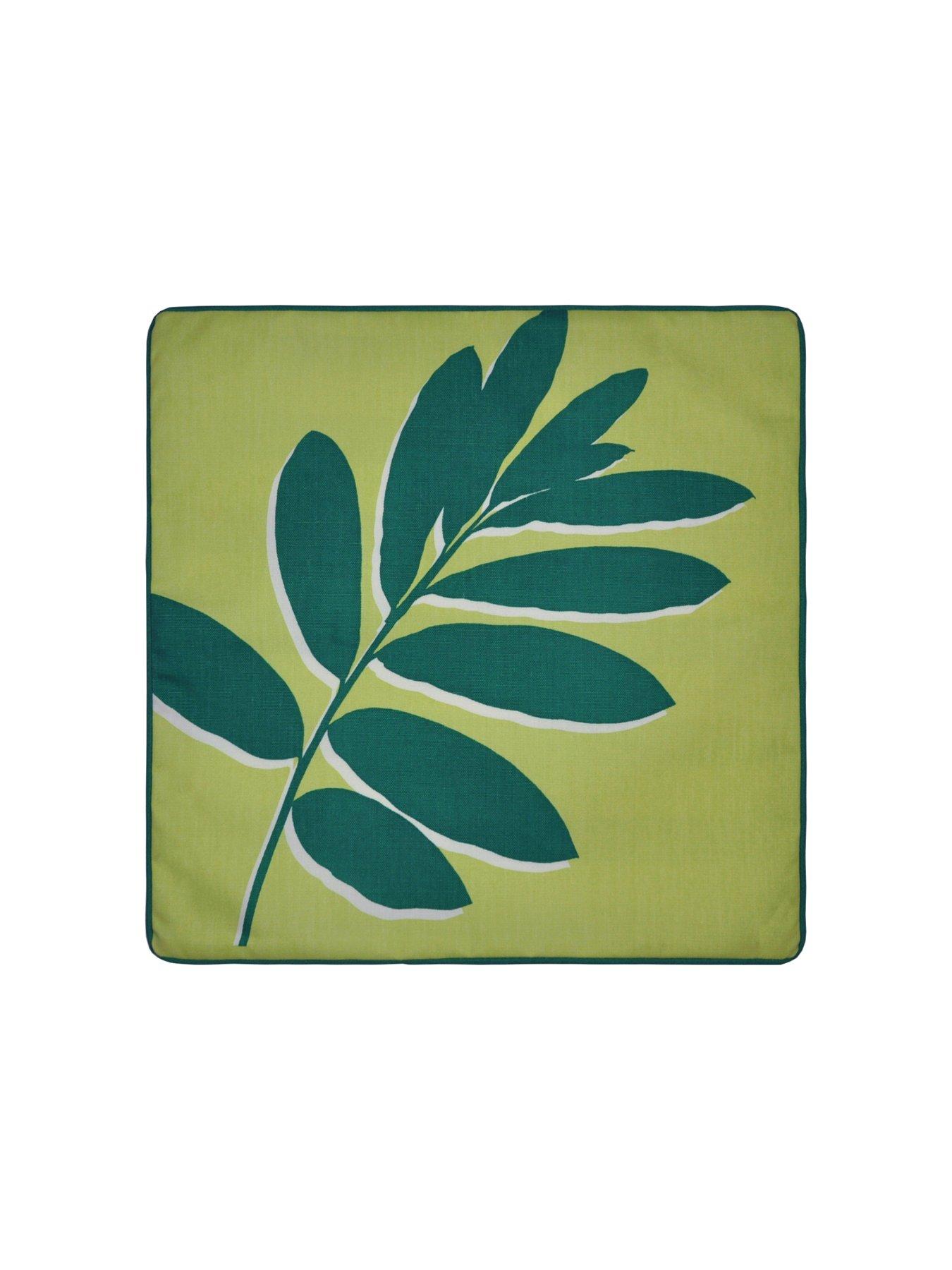  image of fusion-leaf-outdoor-cushion-green