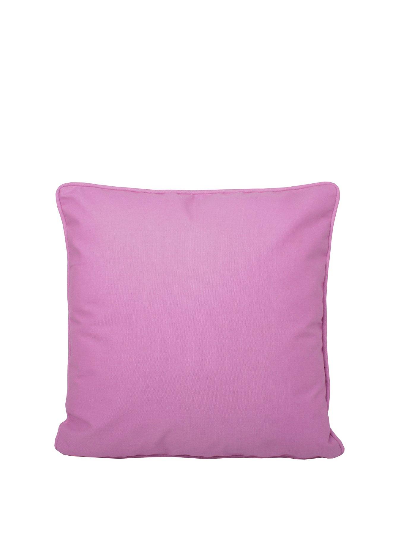 front image of fusion-plain-dye-outdoor-cushion-pink