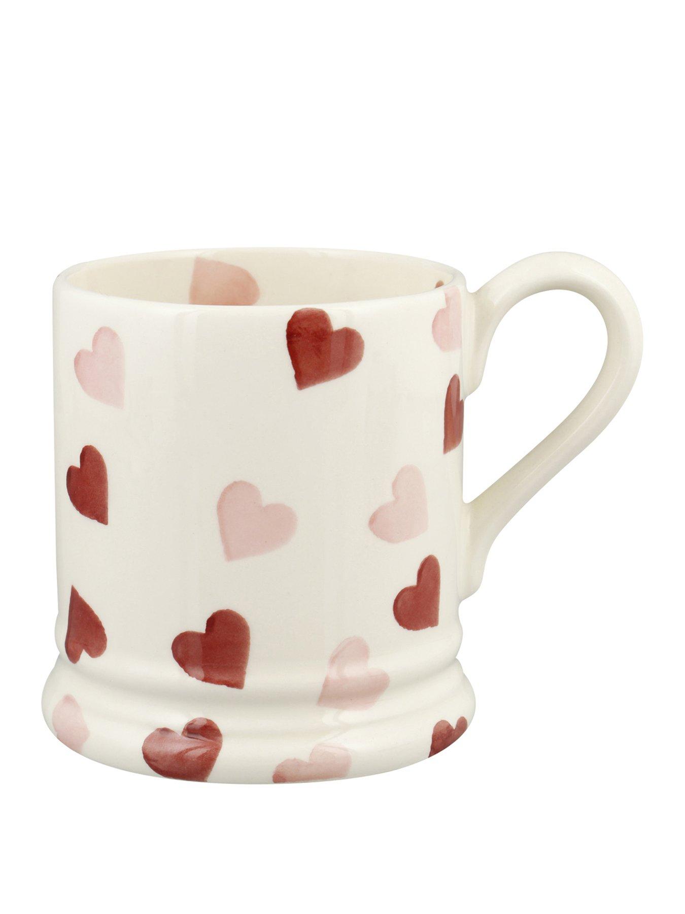 undefined Pink Hearts 1/2 Pint Mug