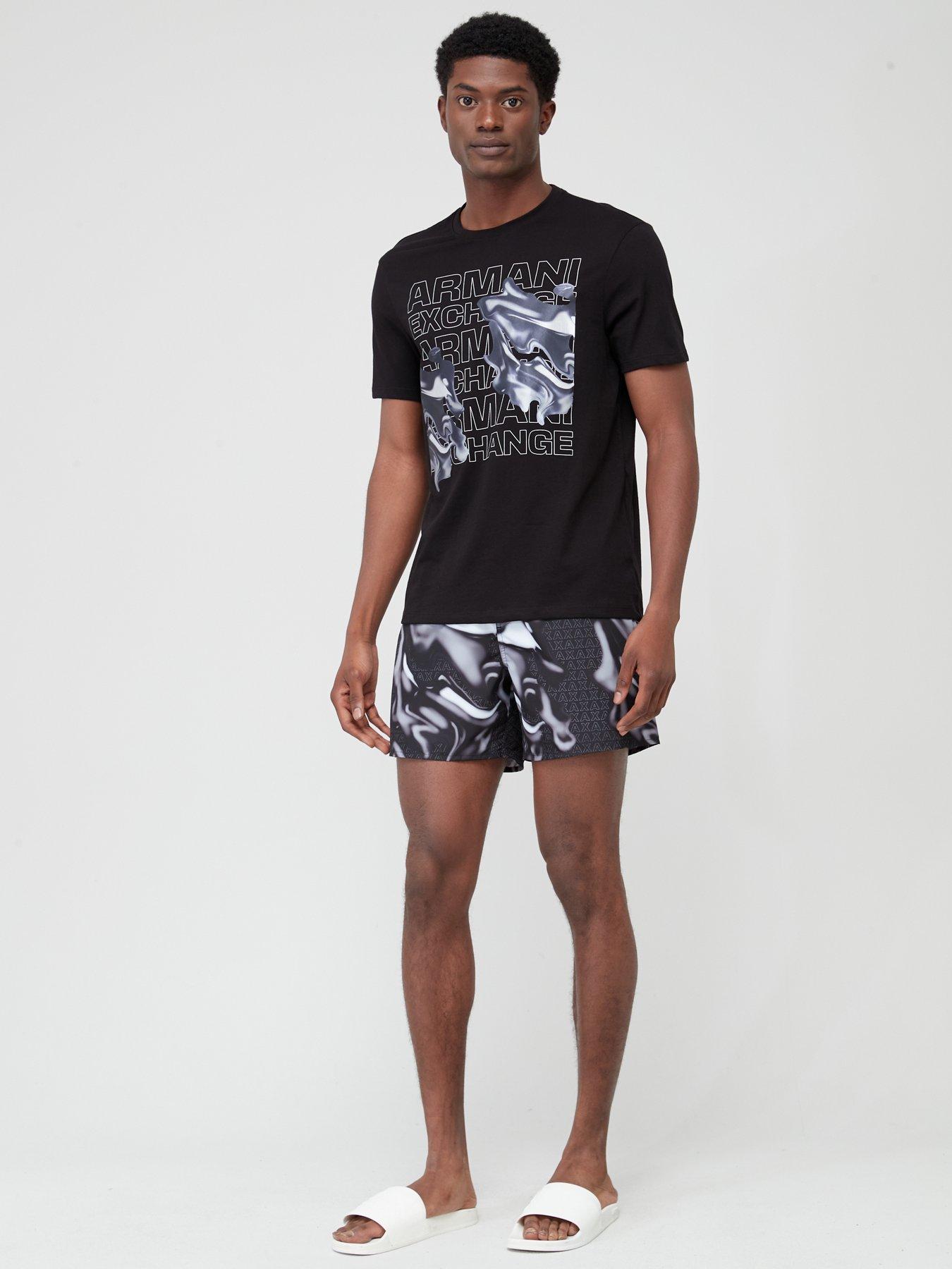 Armani all over hot sale print shorts