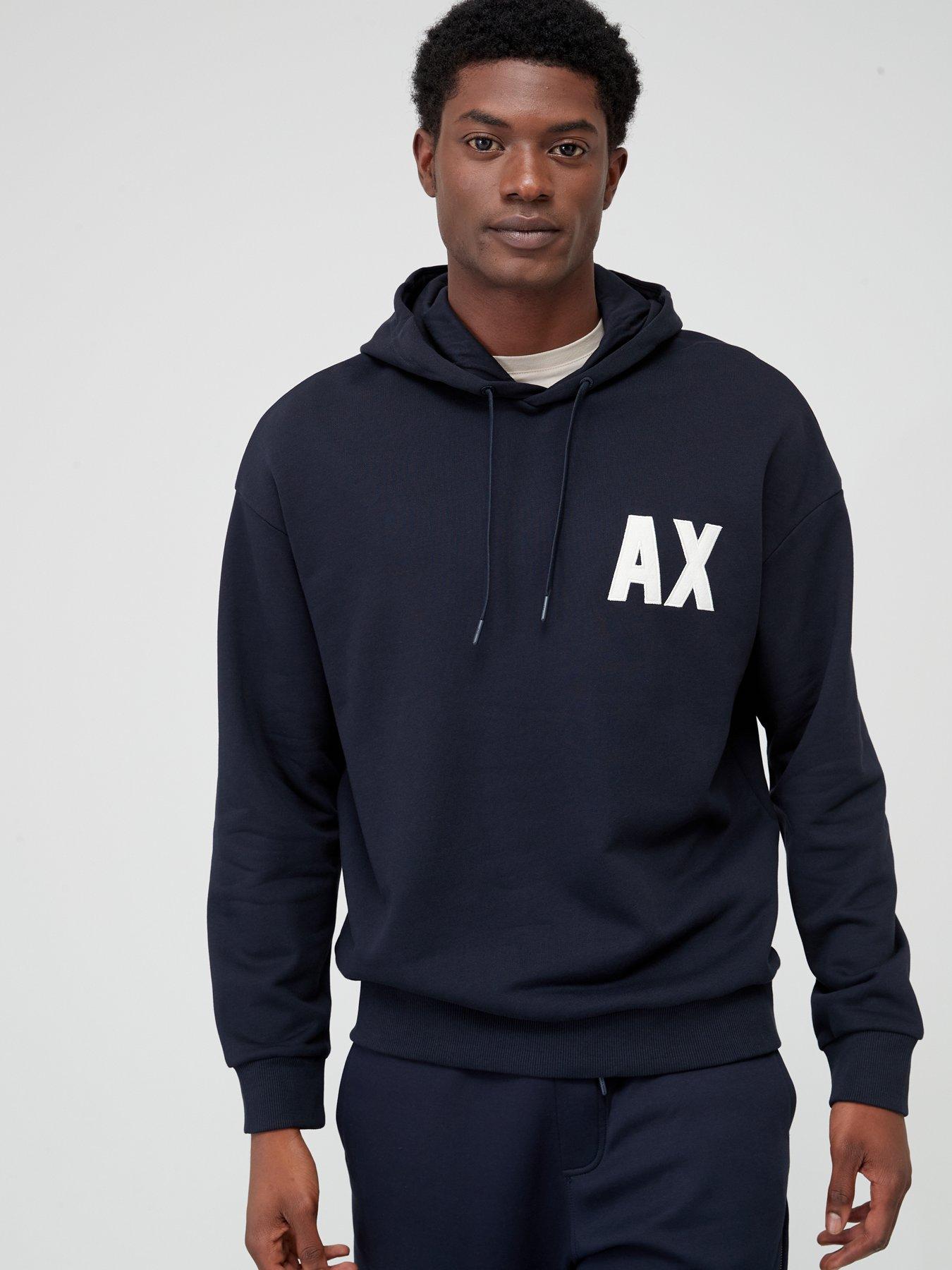 Armani Exchange Dragon Logo Overhead Hoodie littlewoods