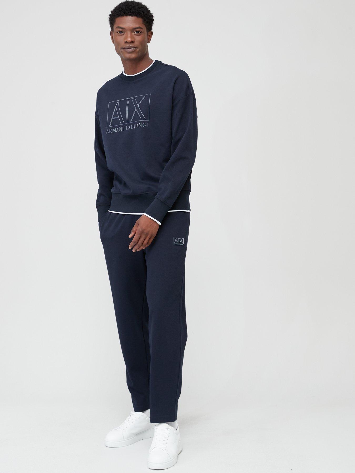 Armani Exchange Jersey Trousers Navy littlewoods