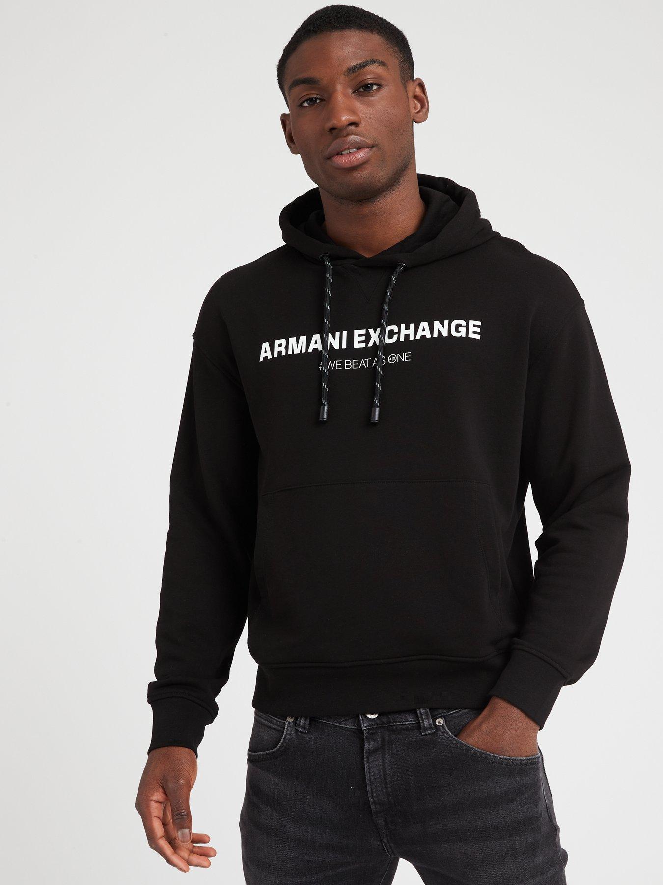 Armani exchange deals logo hoodie