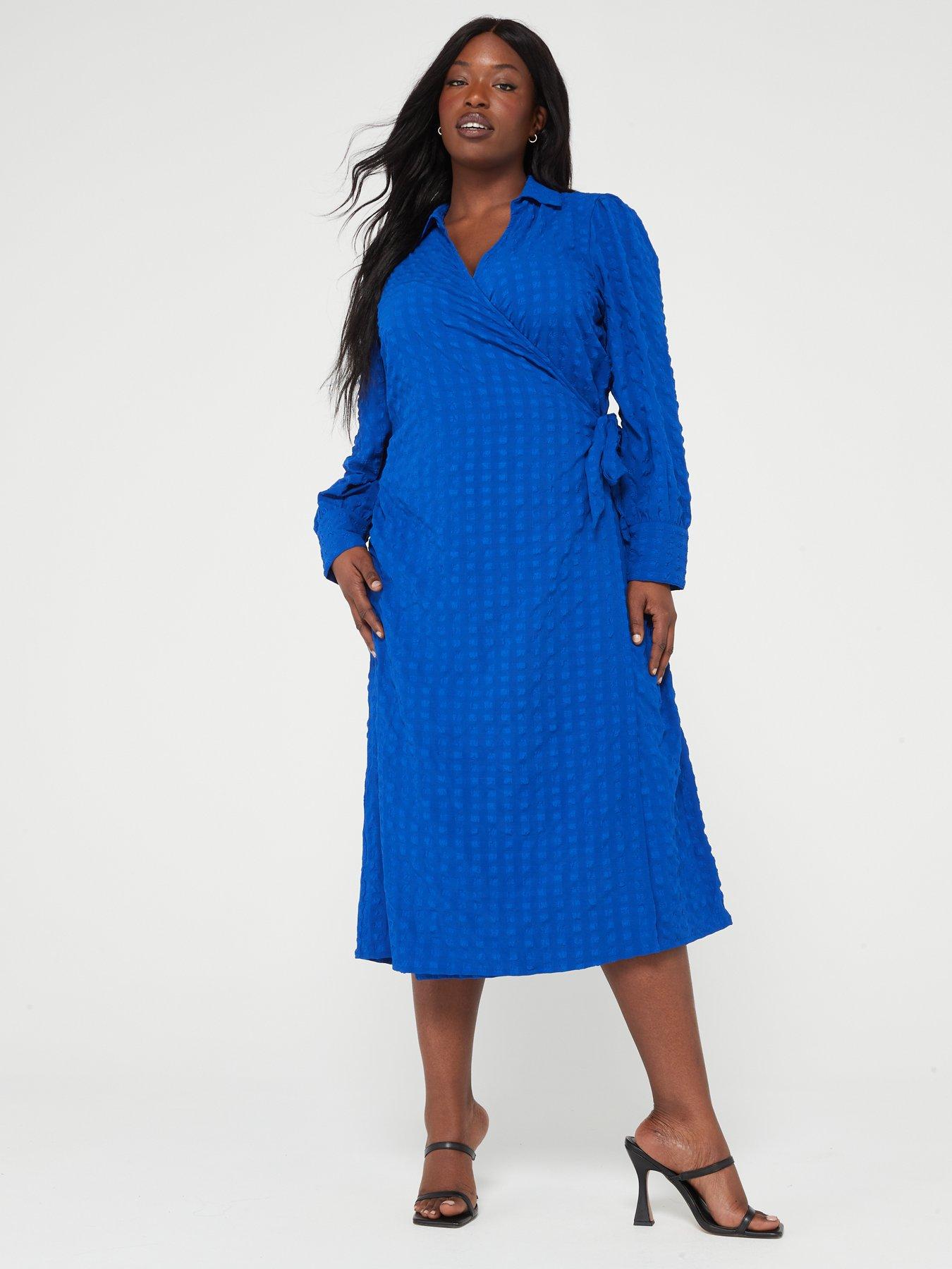 Plus fashion size seersucker dress