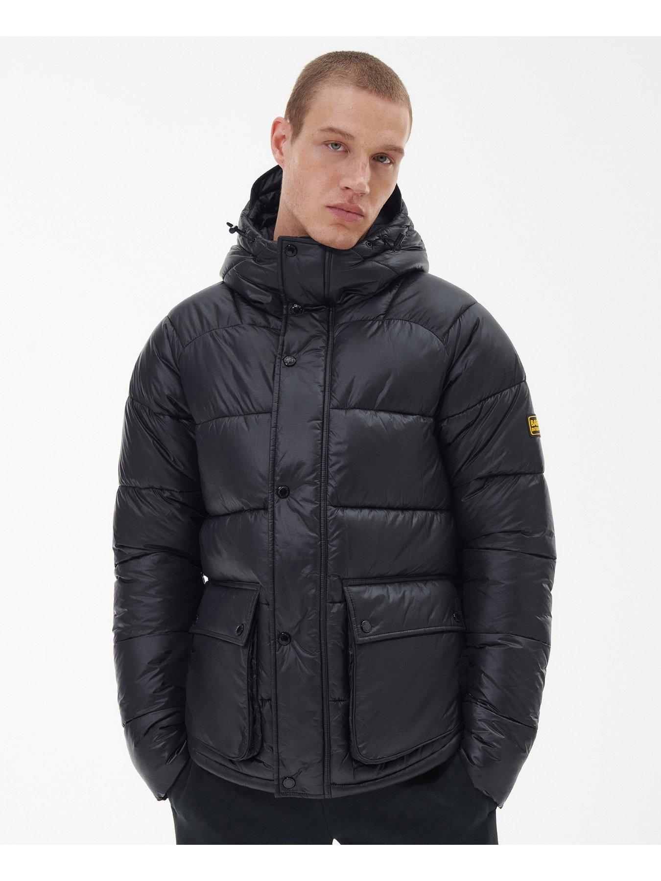 Barbour International Lark Hooded Padded Jacket Black littlewoods