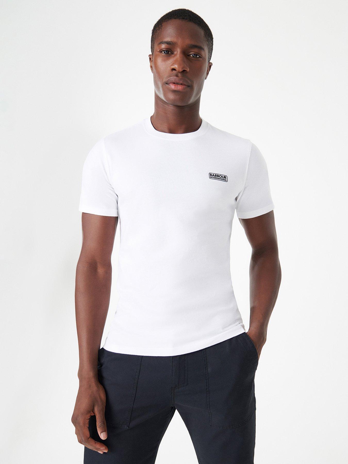 Image 1 of 5 of Barbour International International Short Sleeve Small Logo T-Shirt - White
