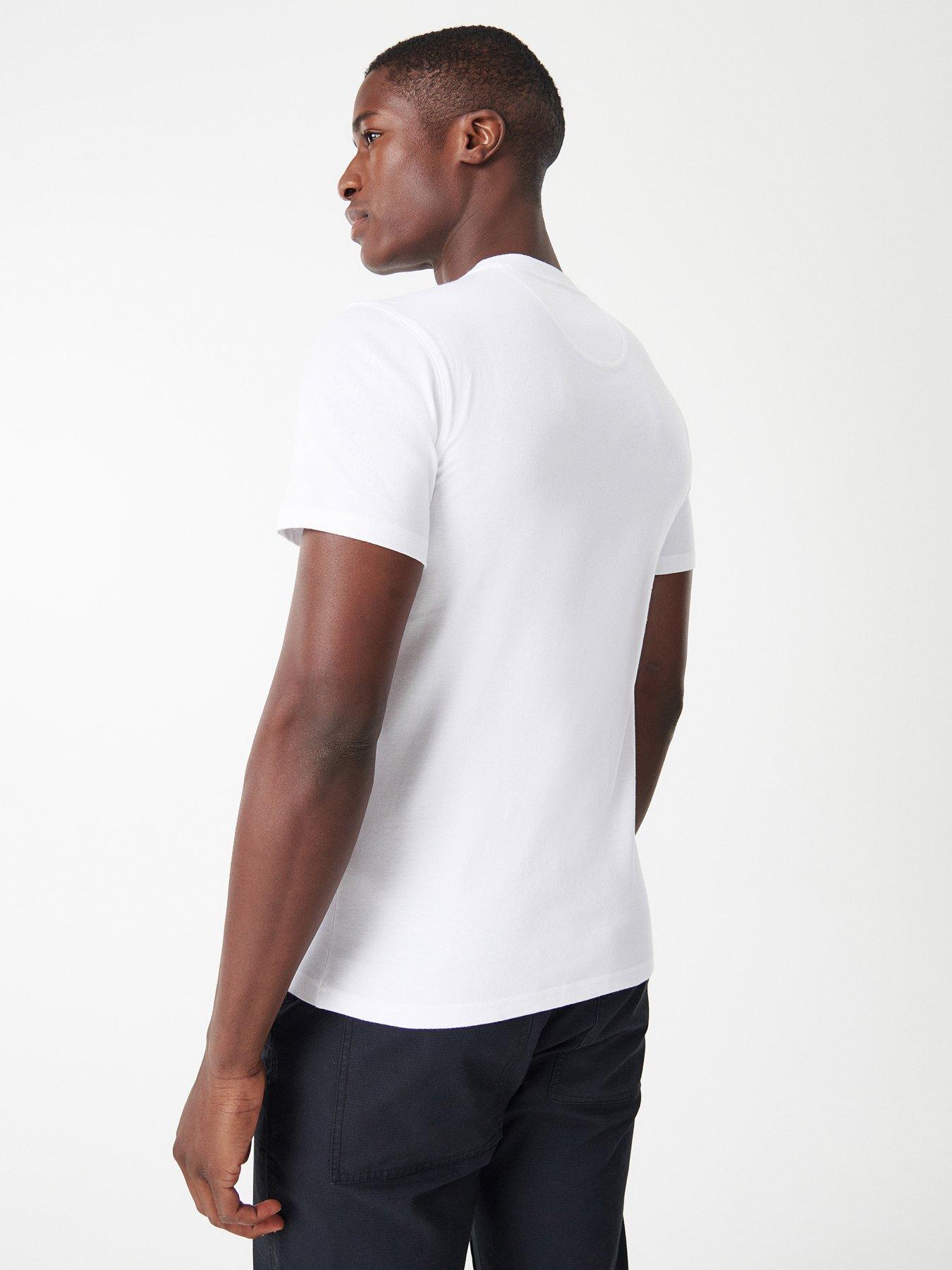Image 2 of 5 of Barbour International International Short Sleeve Small Logo T-Shirt - White