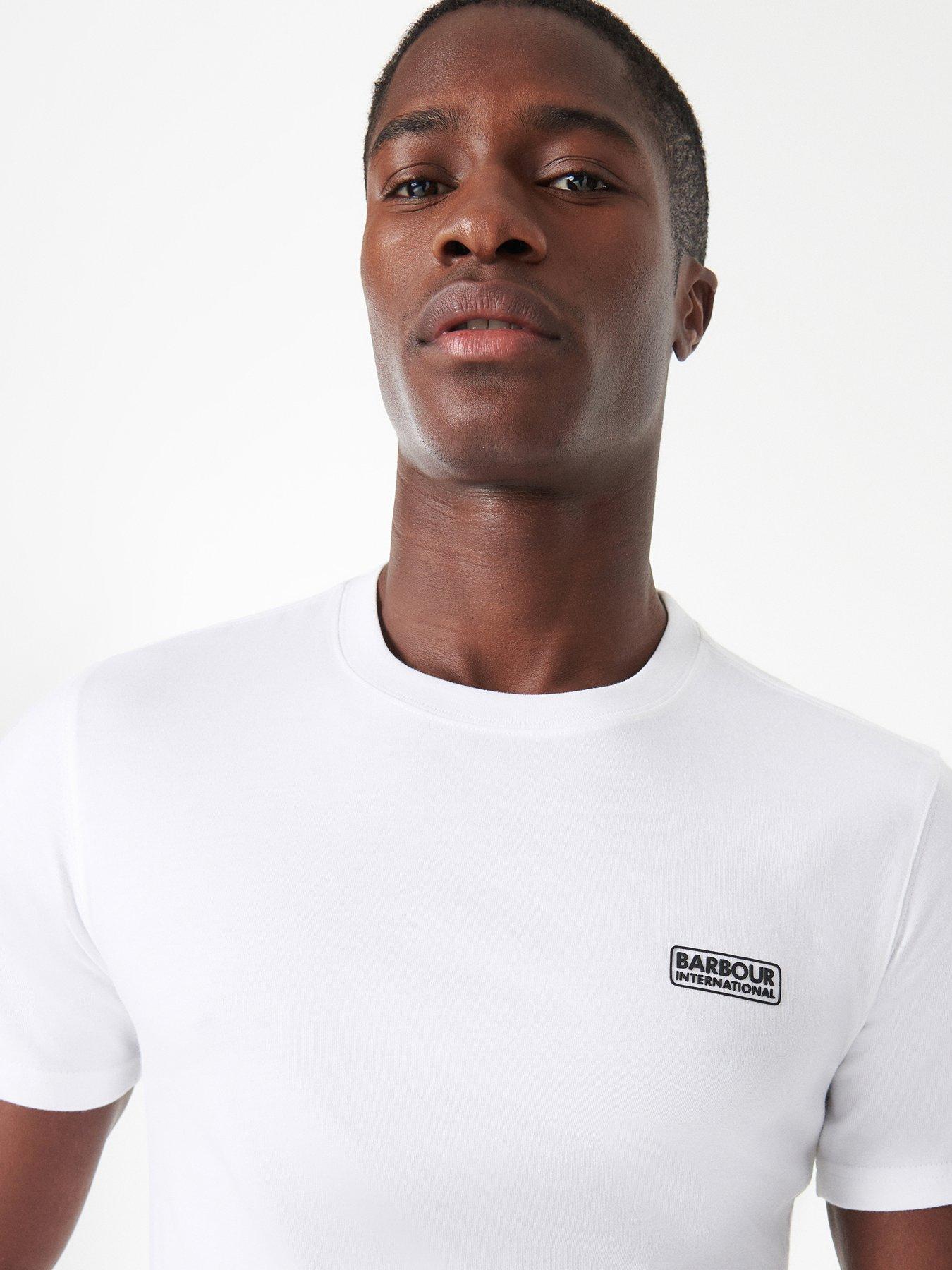 Image 4 of 5 of Barbour International International Short Sleeve Small Logo T-Shirt - White