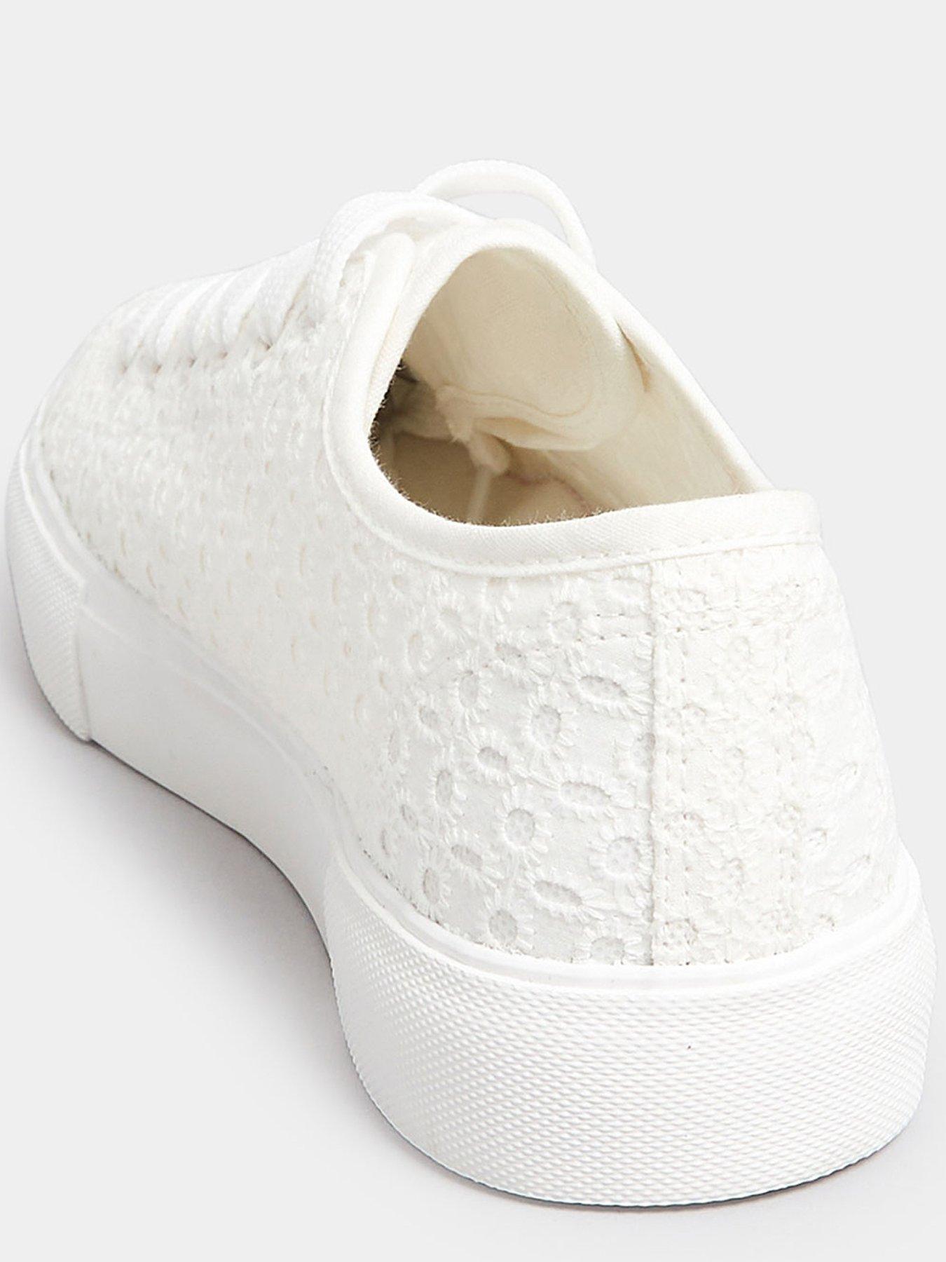  image of yours-wide-fit-broderie-anglaise-trainer-white