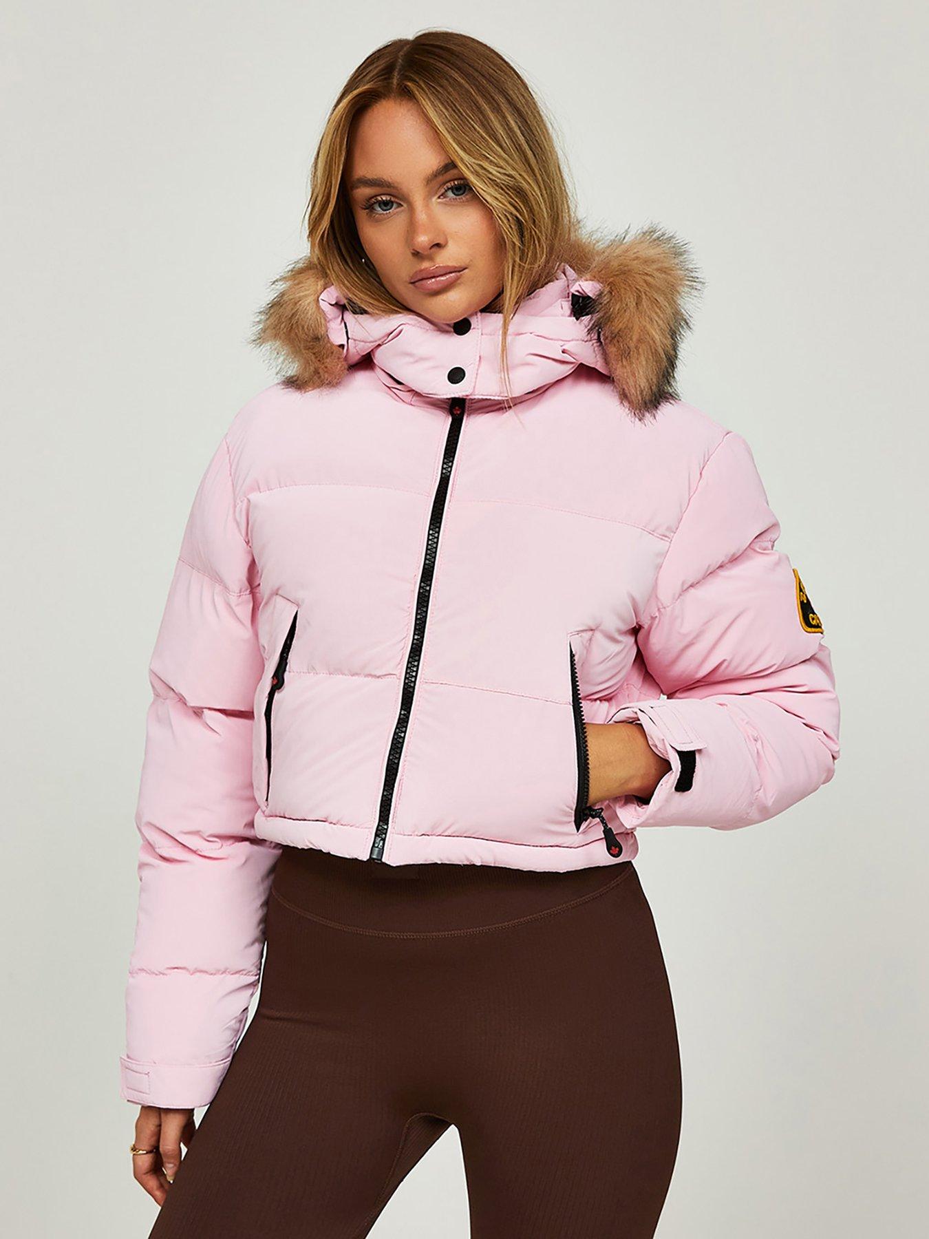 Zavetti Canada Bellucci 2.0 Crop Puffer Jacket Pink