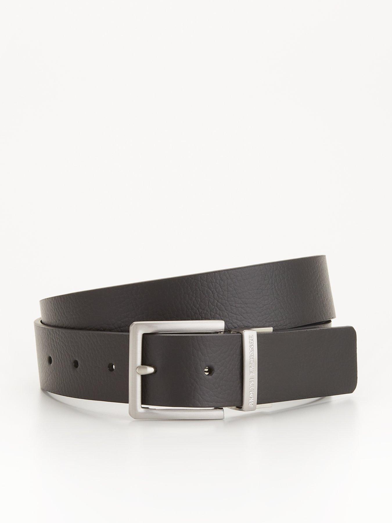 Armani Exchange Leather Formal Belt littlewoods