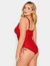  image of yours-drawstring-detail-swimsuit-red