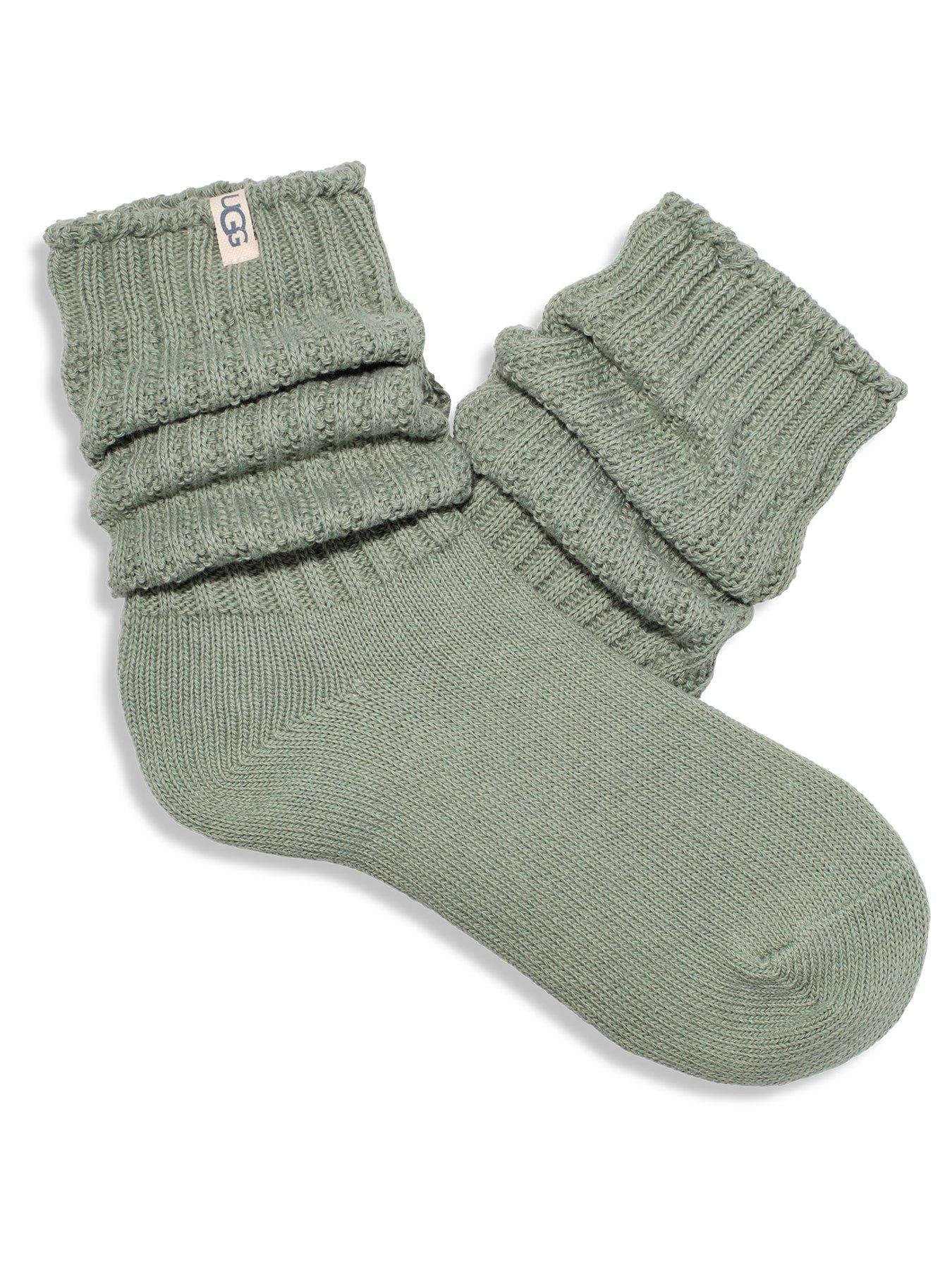 UGG Tyla Slouchy Crew Socks Rosemary Green littlewoods
