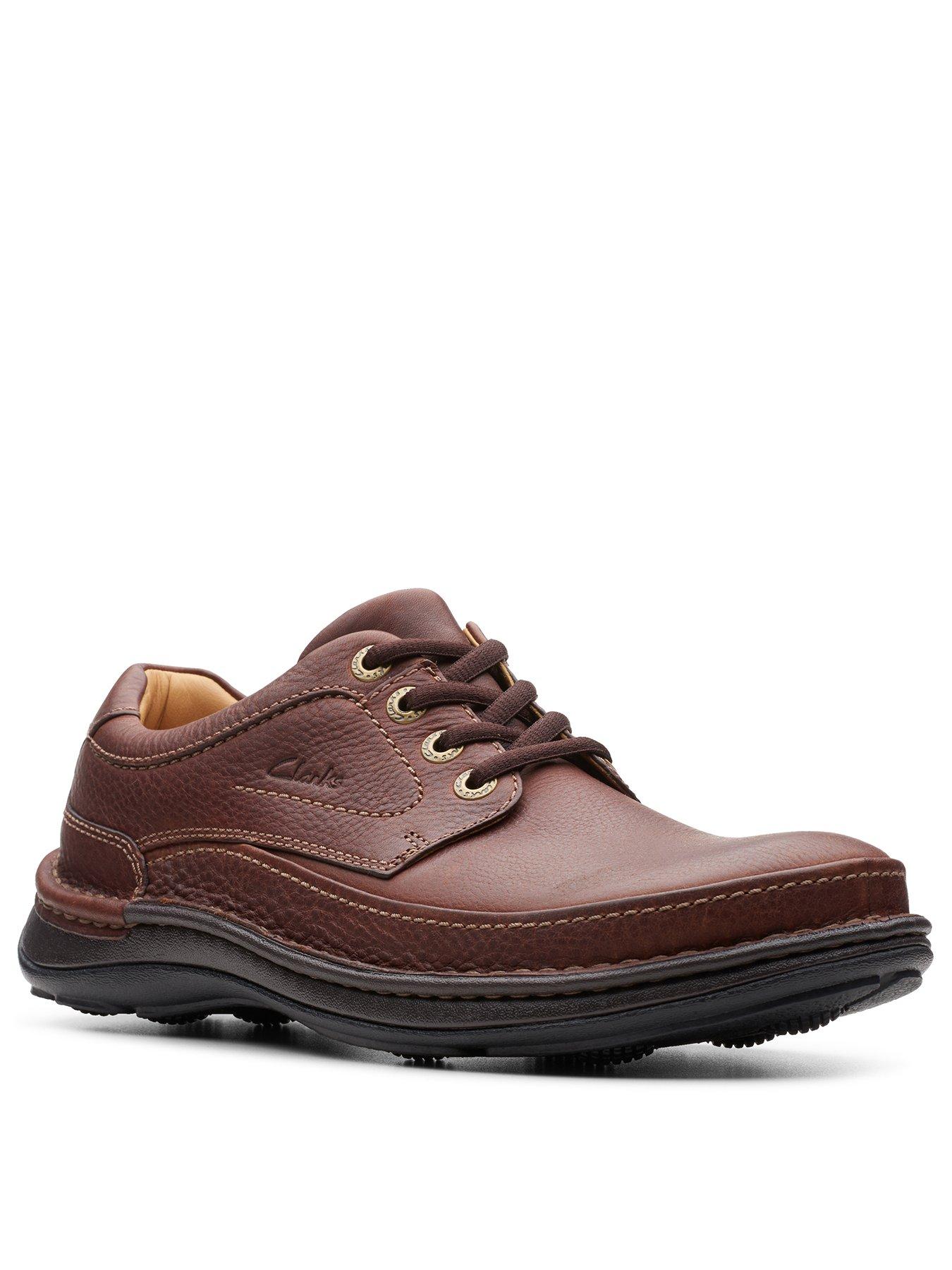  image of clarks-nature-three-formal-lace-up-shoes-brown