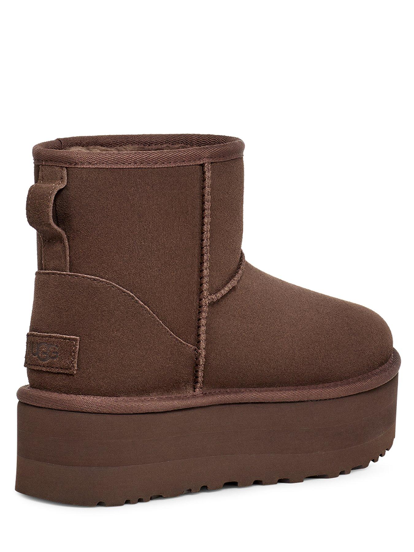 UGG Classic Mini Platform Ankle Boots Burnt Cedar littlewoods